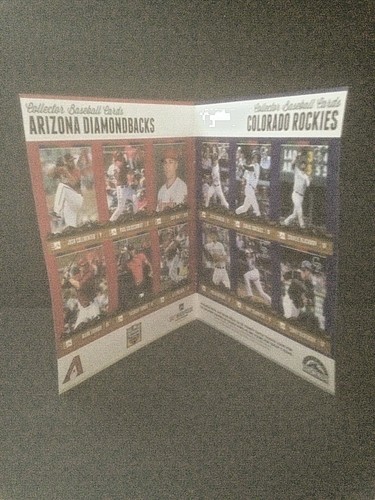 2015 Uncut Sheet Colorado Rockies AZ Diamondbacks Spring Training Baseball Cards - Picture 5 of 6