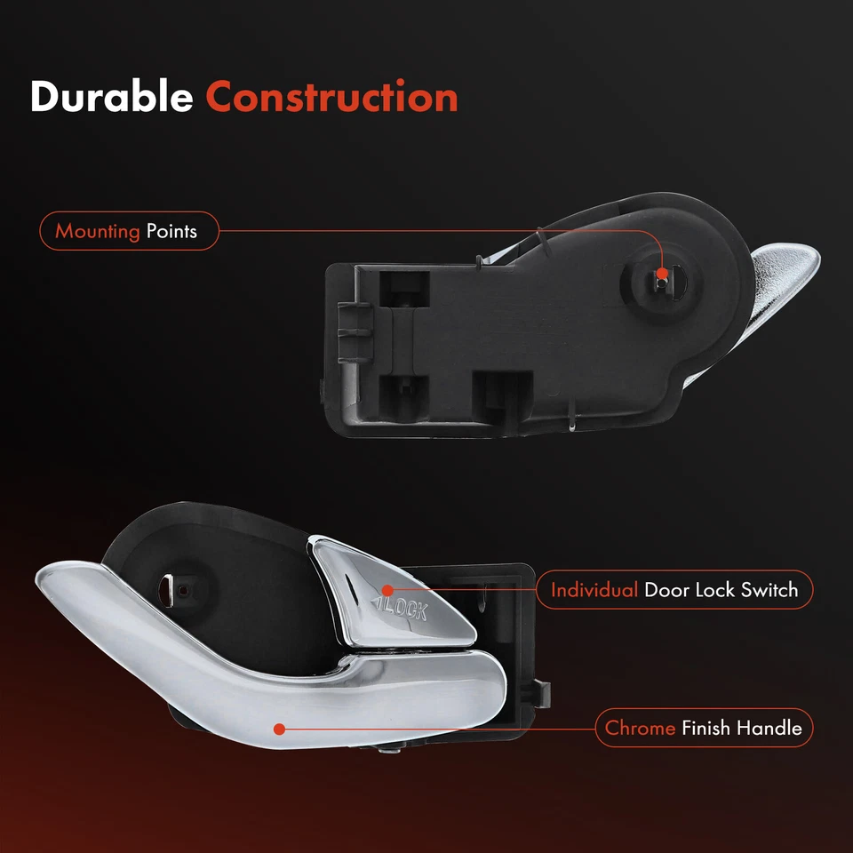 2 шт передняя левая и правая хромированная + черная внутренняя дверная ручка для Mazda Tribute 2001-2006 - Изображение 4 из 4