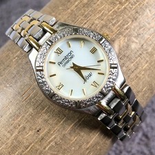 Armitron Diamond Now Women 75/3566TT Two Tone 24mm Quartz Analog Watch 6 3/4"