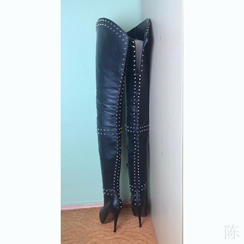 Womens Ladies Studded Over The Knee 