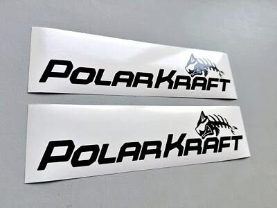 Polar Kraft Boats Decals SET OF 2 Vinyl Decal Stickers