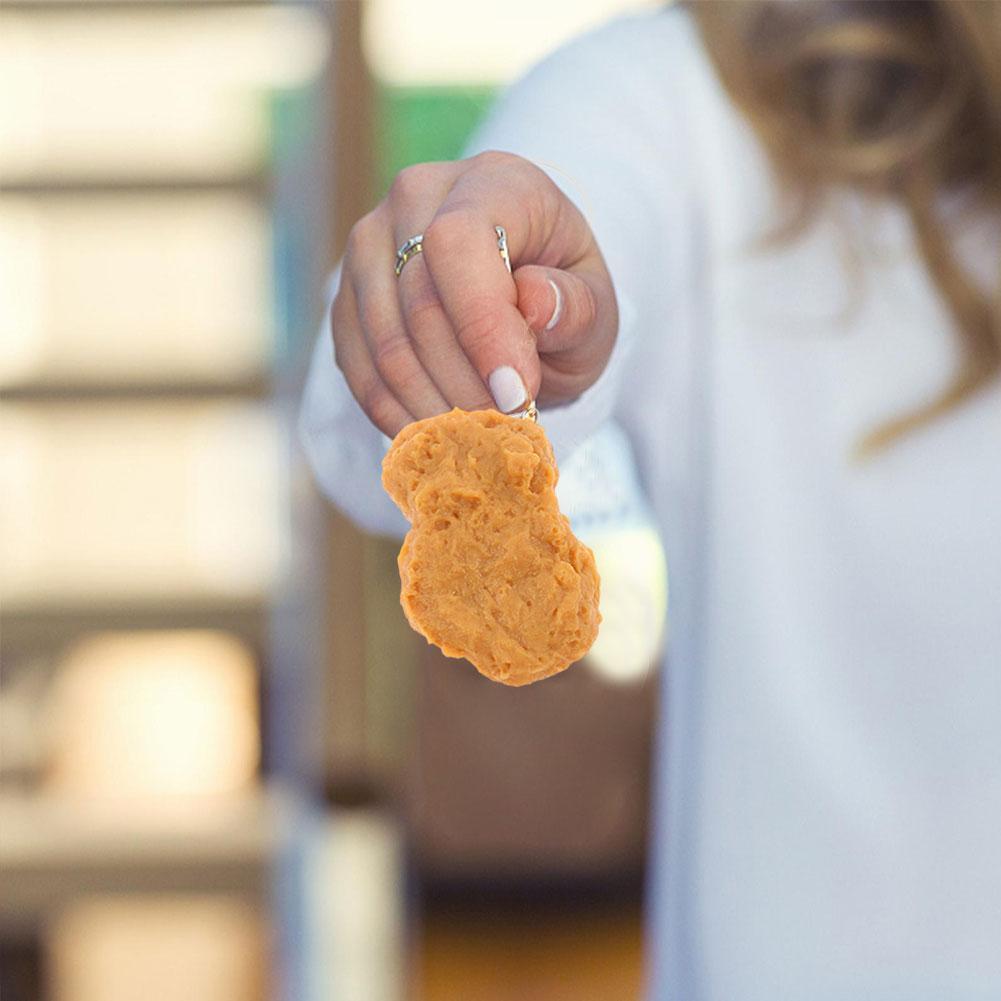 Chicken Nugget Keyring Joke Funny Novelty Keychain Birthday Gift