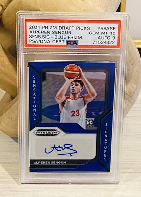 45 Alperen Sengun Rookie Auto PSA 10 Draft Sensational Blue Prizm