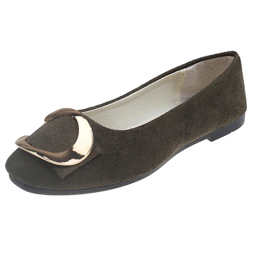 Women Flats Slip On Flat Shoes Formal Ladies Square Toe Classic Pumps Buckle - Bild 43 von 113