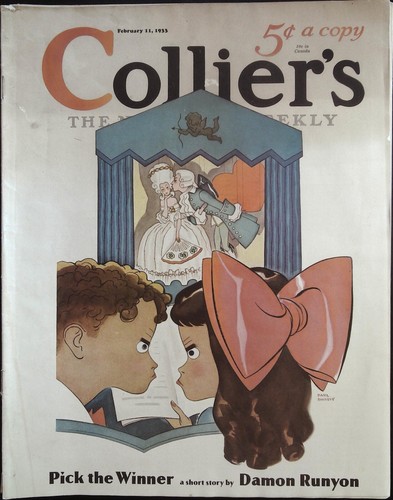 Collier's Magazine February 11, 1933 Paul Shively Cover, Damon Runyon! - 第 1/1 張圖片
