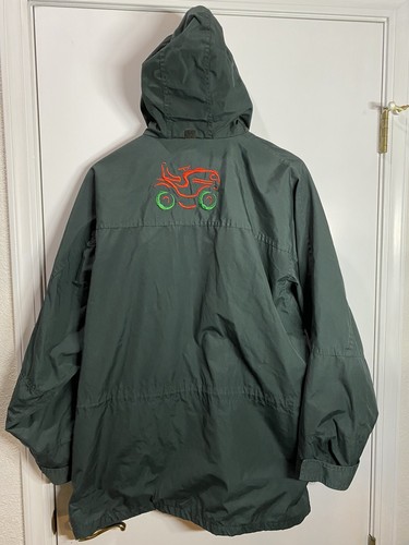 Rainbird Jacket Full Zip Snaps Tuck In Hoodie Size L ( Pit24 L30in.) - Picture 6 of 7