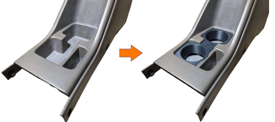 98-00 Tacoma Portavasos Inserto Círculo Cuadrado, Impresión 3D Reforzada, Resistente a los UV Foto 2 de 4