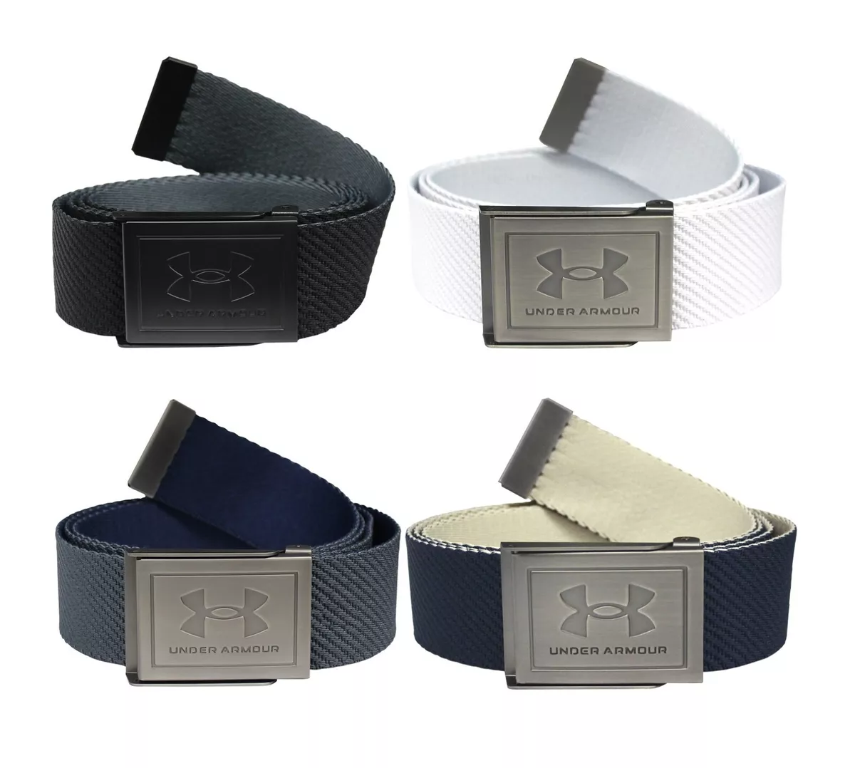 Under Armour 1369819 UA Men's NEW GOLF Webbing Reversible Cut-to-Fit Canvas  Belt