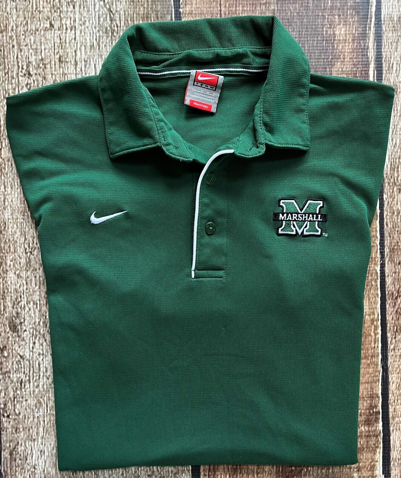 VINTAGE NIKE TEAM FIT DRI MARSHALL THUNDERING HERD MENS SIZE MEDIUM EXCELLENT