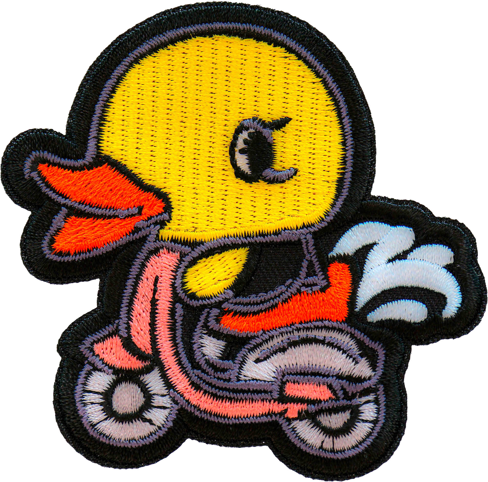 Scooter Duck Iron on Patch - 3x3 inch - P7394