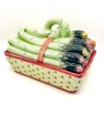 Vintage Italian Handpainted Porcelain Asparagus Tureen Serving Dish #105 of 207
