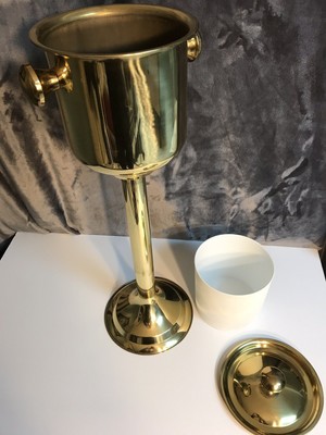 vintage brass ice bucket
