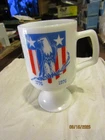 Vintage 1776 1976 USA Eagle Bicentennial  5.5" Milk Glass Cup Glass NOS