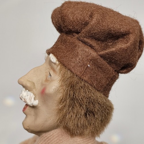 Vintage Chef Baker Caroler Christmas Doll Figurine 12.5in - Picture 18 of 19