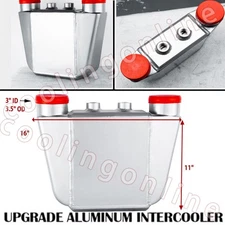 ALUMINUM 16.5"X13"X 4.5" AIR TO WATER INTERCOOLER A/W IC 3.5" IN/OUT LIQUID CORE
