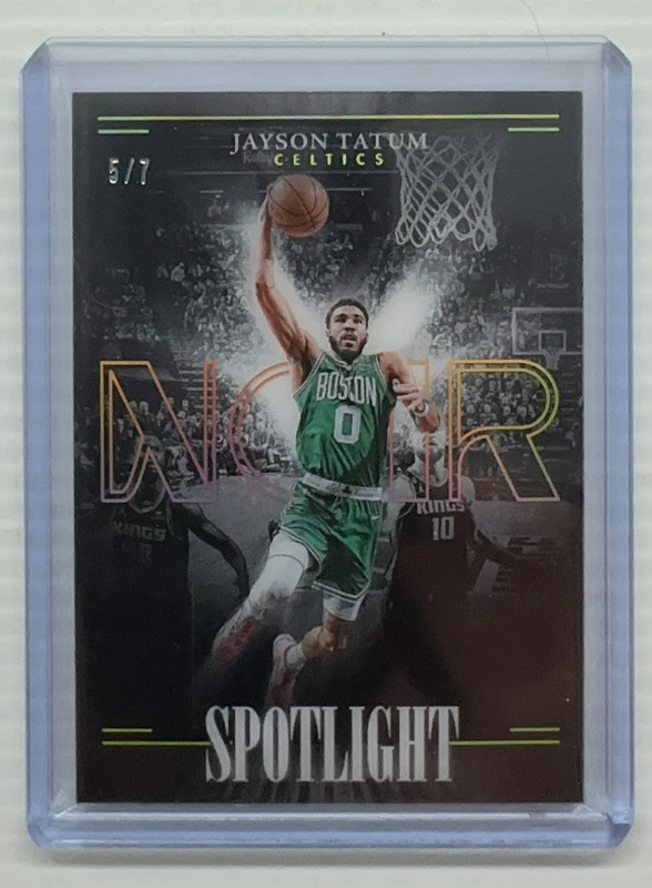 2023-24 Panini Noir Jayson Tatum Spotlight FOTL Holo Gold #5/7 Celtics