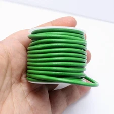 5 Yards/Roll Green Genuine Leather Cord - 3mm Round Jewelry String for Bracelets