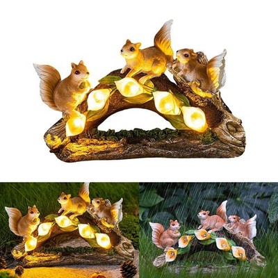Energetically Designed Outdoor Squirrel Ornament with Solar Functionality