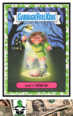 2022 Topps Garbage Pail Kids: Book Worms #40b Daft Drew BOOGER GREEN