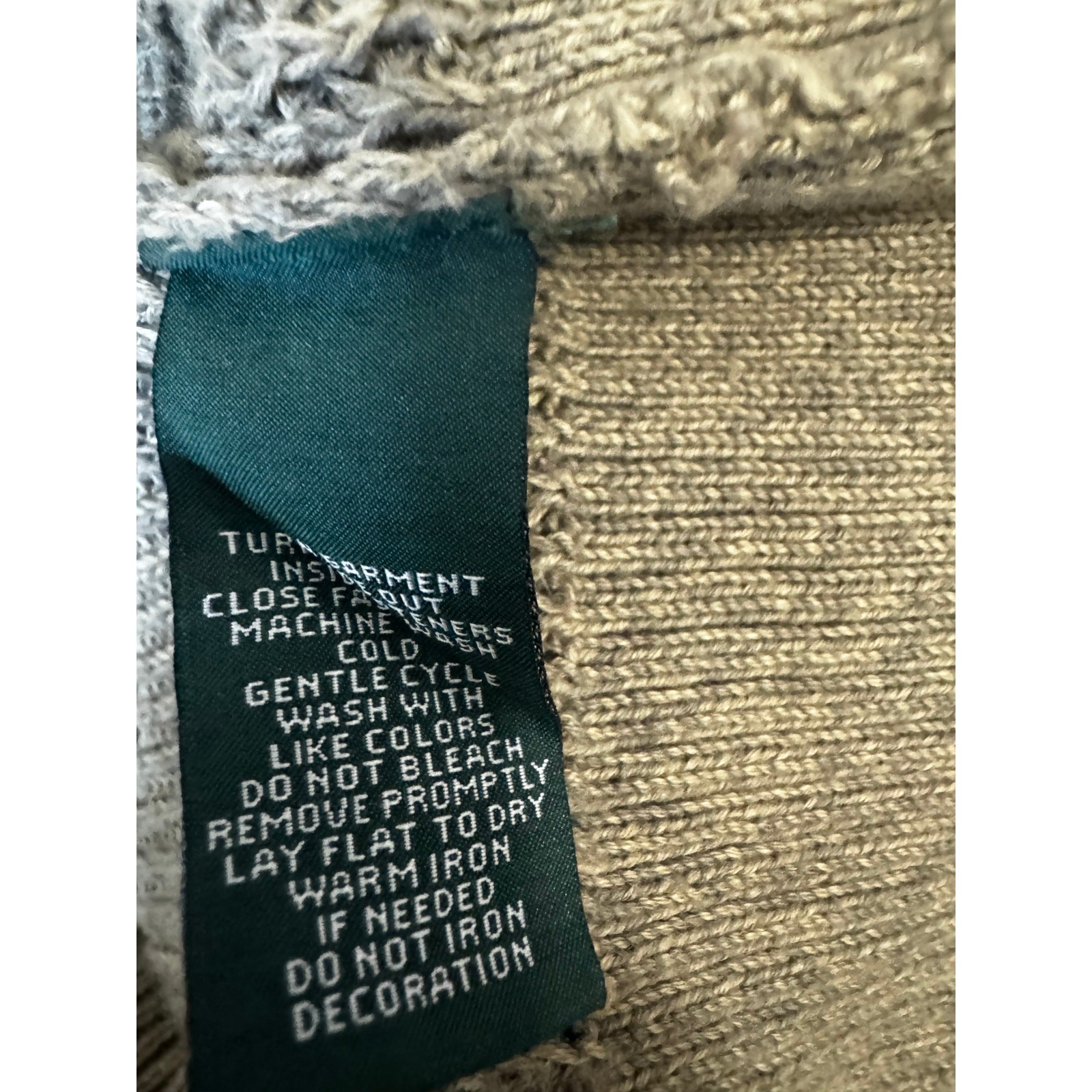 Lauren Jeans Co. Ralph Lauren Cotton Cardigan Sweater Elbow Patches Petite PM thumbnail 8