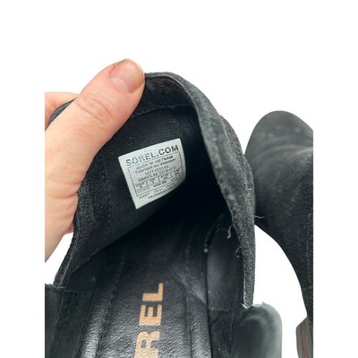 Sorel women size 7.5 Lolla Black Suede Leather Cut Out Chelsea Ankle Boots Slip Sorel Lolla Black Suede Leather Cut Out Chelsea Ankle Boots  main image 3