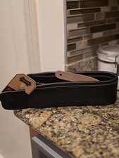 Levy's 3 inch Wide Top Grain Leather Guitar Straps Black NEW NWT