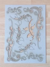 💗 La Blanche Chipboard filigrane Ranken und Zweige