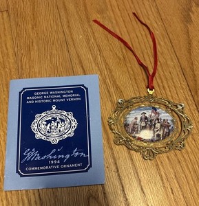 1994 George Washington Masonic Memorial Freemason Ornament Mt Vernon