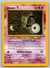 Unown [V] 89/105 LP Neo Destiny Pokemon Unlimited