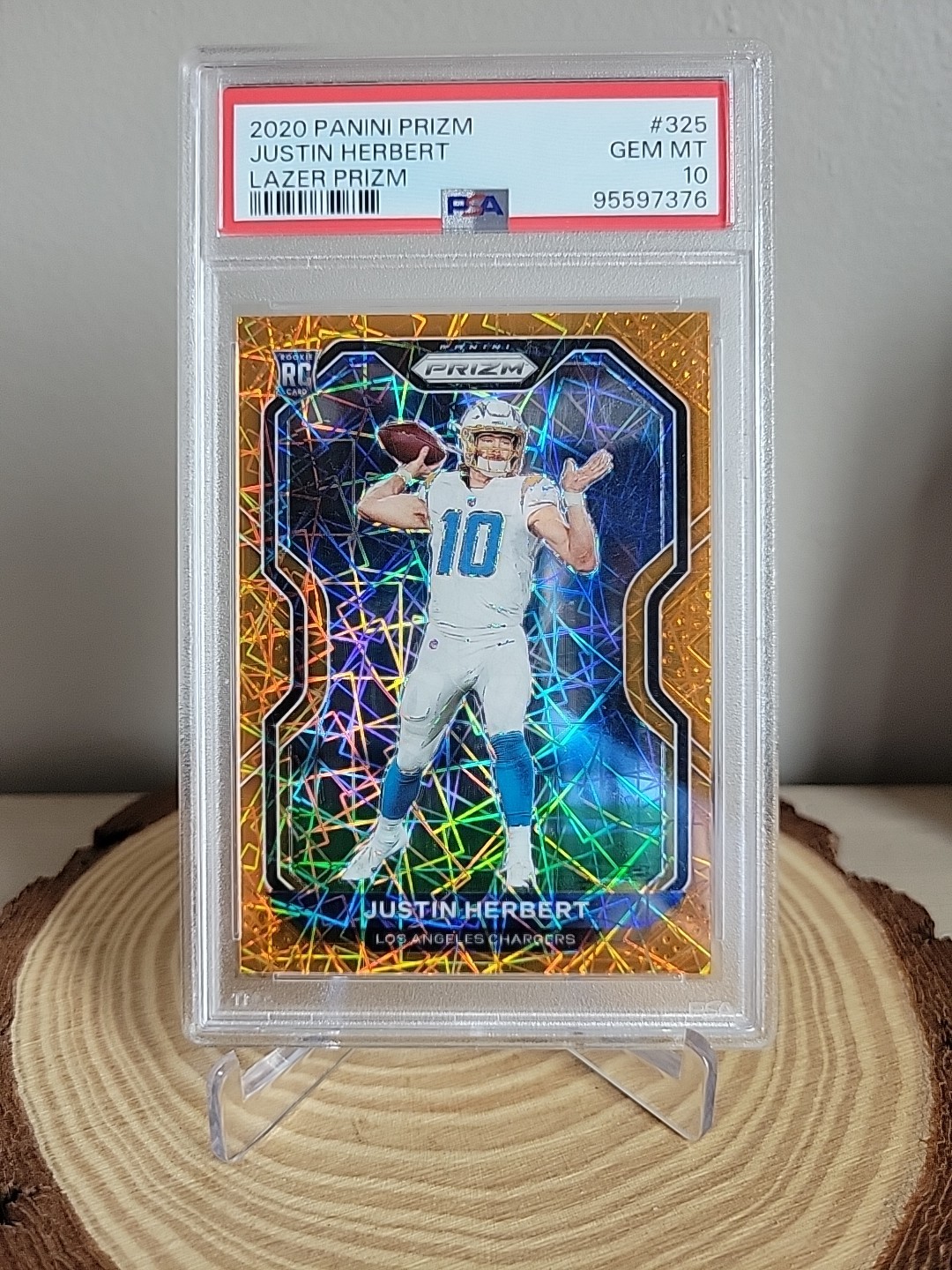 Justin Herbert Panini Prizm #325 Lazer
