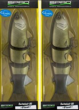 (LOT OF 2) SPRO SWIMBAIT 80 FLOATER 8" SSB80Z1FHC #07 HITCH BM5236