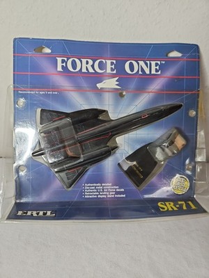 Vintage 1988 ERTL Force One SR-71 Blackbird Die-Cast Metal Jet 