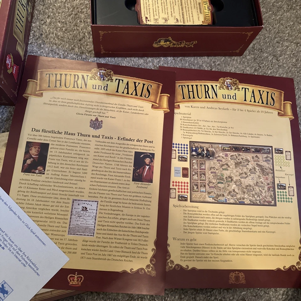 Thurn and Taxis Board Game Rio Grande Games Hans IM Glück Complete 2006 Seyfarth - Image 4 of 4
