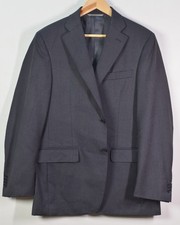 Canali Mens Suit Jacket Blazer 38R IT 48R Charcoal Gray 100% Wool 2 Button Italy