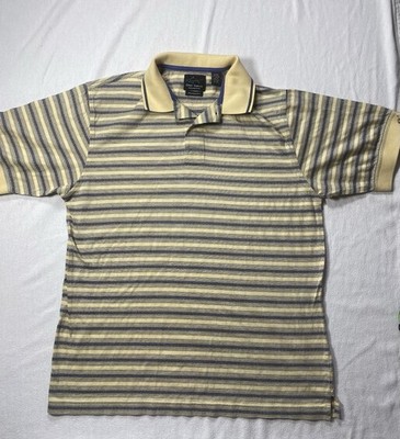 Greg Norman Collection Men's Striped Polo Shirt Medium