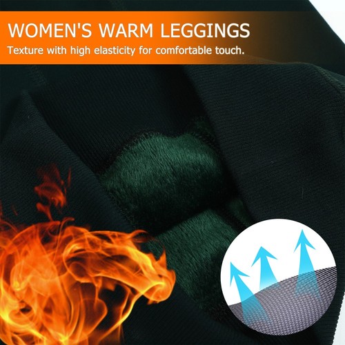 Women's Winter Warm Elastic Leggings 200g (Atrovirens) Women Winter Tight Pants - Foto 10 di 10