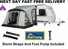 Starcamp Quick And Easy 385cm AIR Inflatable Caravan Porch Awning 2025 Model