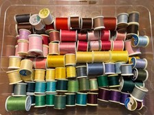 94 Spools Mixed Thread Lot Some Vintage, Used/Unused, Various Brands  Colors 