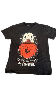 Vintage Spirited Away Shirt XS Black Studio Ghibli 100% Cotton Official 2001