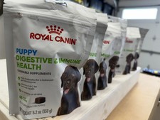 LOT of 8 Royal Canin Puppy Digestive and Immune Health Chewable - 60 Count