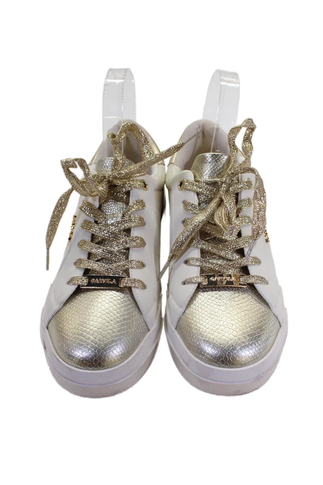 Carvela Womens Metallic Animal Print Detail Casual Sneakers White Size EUR 39 - Image 2 of 4