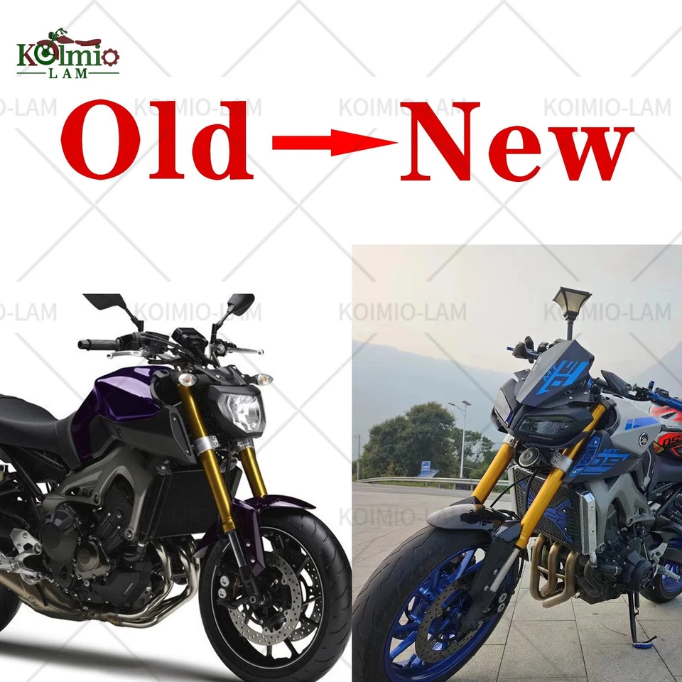 Conjunto de faros carcasa de carenado apto para Yamaha MT09 FZ-09 2013-2016 Foto 3 de 4