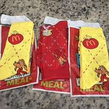 McDonald s Grinch Meal Socks, Limited Edition, YELLOW /Red Socks 2025 Opened New