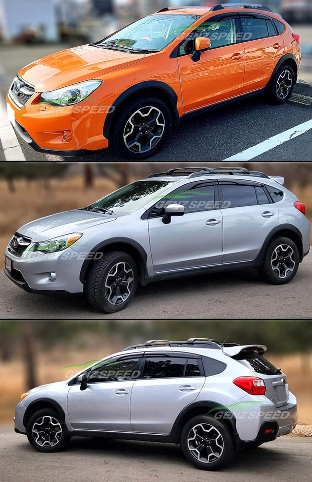 Viseras de ventana para 13-17 Subaru XV Crosstrek 12-16 Impreza Hatchback JDM Mugen Foto 4 de 4