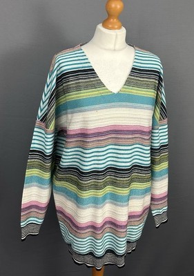 ESCADA GLITZER PULLOVER - Wolle Seide & Metallfasern - Damen Größe M
