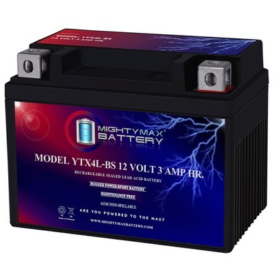 Mighty Max YTX4L-BS SLA Replaces ATV TaoTao Cheetah TForce ATA 110cc ATA Series