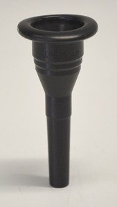 USED J PUTNAM WEDGE FRENCH HORN MOUTHPIECE, BLACK DERLIN PLASTIC
