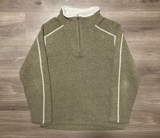 Kuhl Europa 1/4 Zip Sweater Mens Medium Oatmeal Beige Alfpaca Fleece Pullover