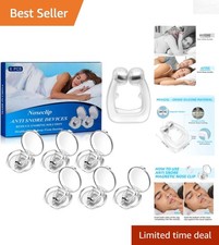 Comfortable Silicone Anti-Snoring Nose Clips Thin, 6PCS Set for Better Sleep