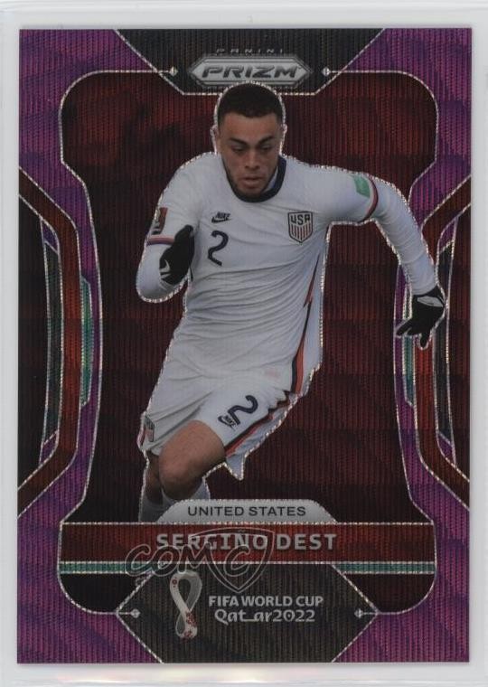 2022 Panini Prizm World Cup Qatar Purple Wave Prizm /99 Sergino Dest #206 1rw0